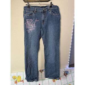 Disney pirates of the caribbean jeans girls size 8 blue dead mans chest denim